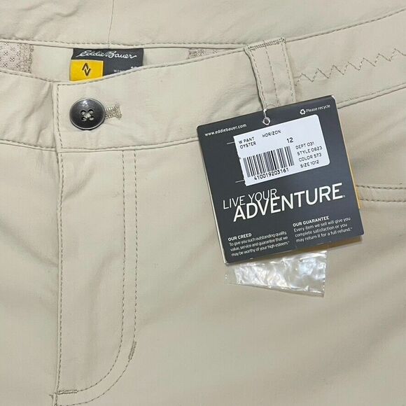 NWT Eddie Bauer Women's Travex Horizon Oyster Pants Size 12 Flexion Travex - Picture 6 of 10